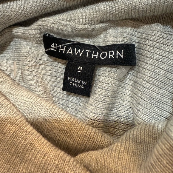 41 Hawthorn Women’s Lightweight Silk Blend Striped Turtleneck NWOT Size M - Picture 7 of 7